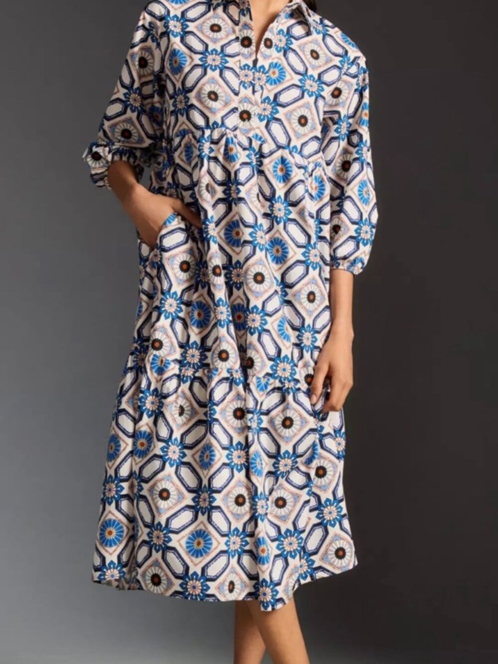 NWT The Bettina Tiered Shirt Dress by Maeve